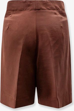 Hev&ograve; Womens Bermuda Shorts Torre Lapillo Brown Modal