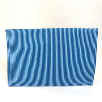 Herm&egrave;s Blue Cotton Pouch (Pre-Owned)