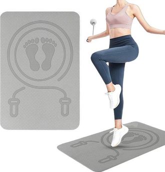 OEM Esterilla De Yoga, Esterilla Deportiva, Esterilla Para Saltar A La Comba 60x40 Cm, Esterilla Antideslizante De Tpe De 8 Mm De Grosor, Azul
