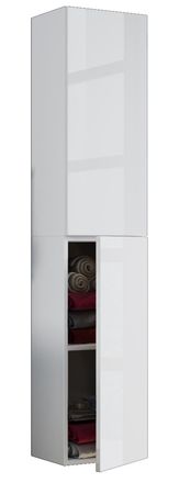 ebuy24 Gabinete De Ba&ntilde;o De Madera Vcm Muebles De Ba&ntilde;o Estante De Pared Ba&ntilde;o Gabinete De Ba&ntilde;o Gabinete Alto Dimensiones Aprox. Al. 150 X An. 33 X P. 22 Cm - L