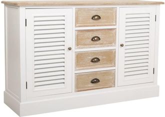 Wanderlust Deco Aparador de madera blanco 124x40x80
