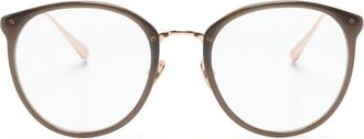 Linda Farrow round-frame optical glasses - women - Acetate - 51 - Brown