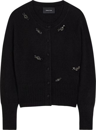 Simone Rocha Simone Rocha Embellished Cashmere Cardigan - Black - S (UK8-10 / S)