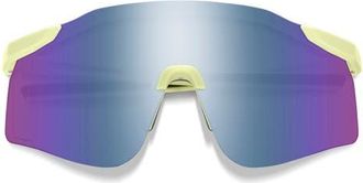 Smith Defy 135mm ChromaPop Polarized Shield Sunglasses in Lichen /Violet Mirror at Nordstrom