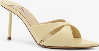 Le Silla Womens Shirley Patent Leather Sandals Beige