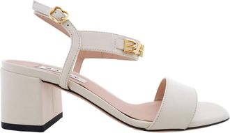 Bally Spell Heeled Leather Sandals, Brand Size 35 ( US Size 4.5 )