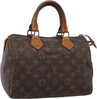 Louis Vuitton Tweedehands Canvas Louis Vuitton tassen - Dames - Vintage Handtas - Bruin - ONE Size - Vintage