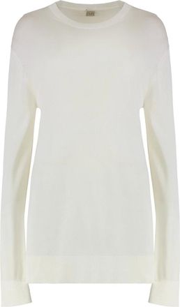 Toteme Jersey de punto con cuello redondo - Knitwear - Mujer - Blanco - M