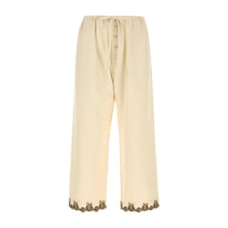 Bode Broeken, Heren, Geel, L, Wol, Standaard wollen joggingbroek