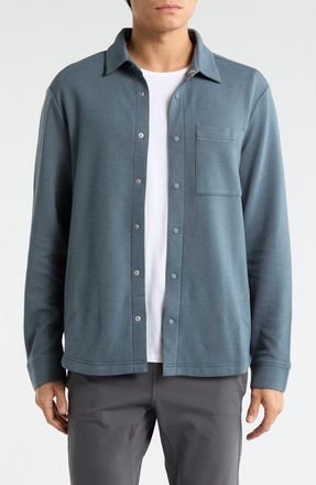 Zella Cascade Ottoman Shirt Jacket in Blue Slate at Nordstrom Rack, Size Xx-Large