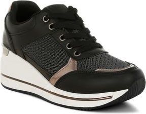 London Rag Vespera Wedge Sneaker in Black at Nordstrom Rack, Size 10
