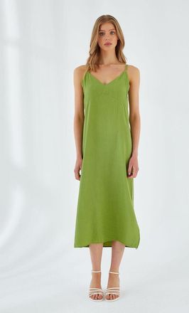 Mixray V-hals Split Midi-jurk