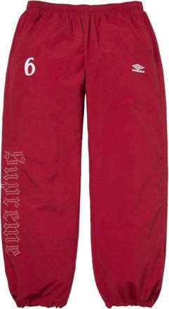 SUPREME x Umbro SS26 Rhinestone Track Pant Red SUP-SS26-332-RED