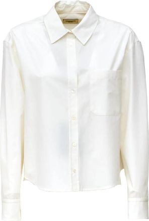 Max Mara Boxy Button-Front Shirt - Dames - Overhemden - Wit - M - Overhemden