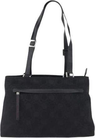 Ferragamo Pre-owned Canvas Schoudertas - Dames - Vintage Shopper - Zwart - ONE Size - Vintage
