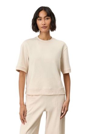 Pact Organic Cotton Airplane Sweatshirt Tee in Cream Heather at Nordstrom, Size Small