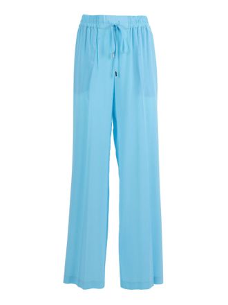 Ermanno Scervino Wide Leg Silk Straight-Leg Pants