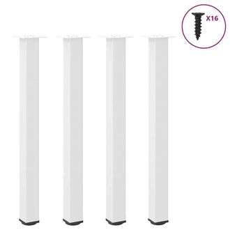 Berkfield Home Coffee Table Legs 4 pcs White 100-102 cm Steel