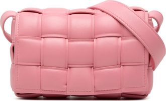 Bottega Veneta Pre-owned Womens Small Nappa Intrecciato Padded Cassette Crossbody - Light Pink Leather - One Size