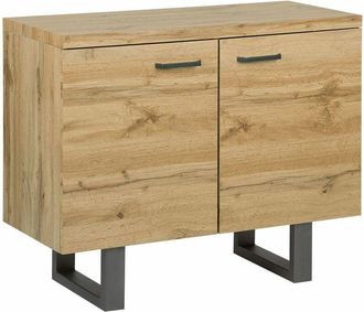 Beliani Credenza a 2 ante colore legno naturale Timber