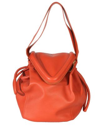 Bottega Veneta Orange Leather Beak Tote (Authentic Pre-Loved)