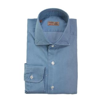 Barba Denim Shirt - Heren - Casual Overhemden - Blauw - 3XL - Denim - Overhemden