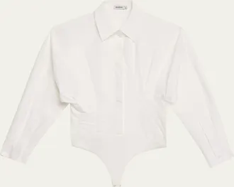 SIMKHAI Cleriys Dolman-Sleeve Bodysuit