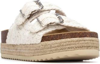 Xti Womens Refresh Textile Sandals In Beige