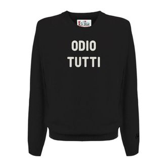 MC2 Saint Barth Round-neck Knitwear, male, Black, Size: M Round-neck Knitwear