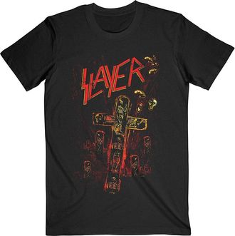 Slayer Mens Blood Red Slim Fit T-Shirt Black, Black, XXL