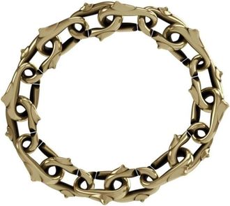 John Richmond Kettingarmband met gouden spikes - Dames - Armbanden - Geel - ONE Size - Accessoires