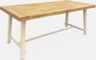 Sweeek Mesa De Interior/exterior De Madera Y Metal, 6-8 Plazas