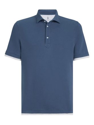 Brunello Cucinelli Polo a maniche corte - Blu