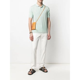 Ferragamo Straight-Leg Logo Patch Jeans - White