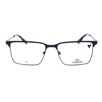 Lacoste L2296424 Rectangle Full Rim Metal Eyeglasses - Blue