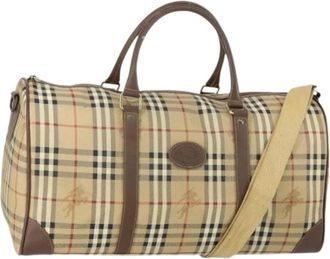 Burberry Pre-owned Weekend Bags, female, Beige, Size: ONE SIZE Pre-owned Vintage Boston Bag