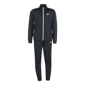 Nike Casual Sports Knit Jacket Long Pants Suit Black BV3034-010