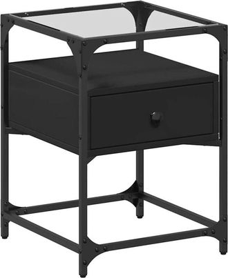 vidaXL Bedside Cabinet Black 40x40x55 cm Engineered Wood vidaXL