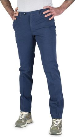 Pantaloni Torino Blauwe Zomer Herenbroek Katoen Stretch - Heren - Slim Fit Broeken - Blauw - 2XL - Katoen - Broeken