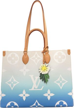 Louis Vuitton Light Blue White Monogram Tote Bag (Pre-Owned)
