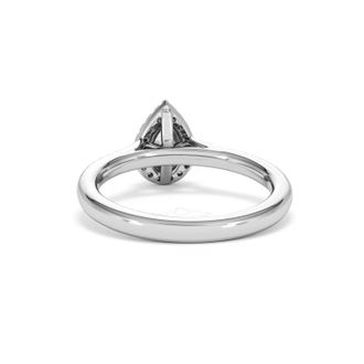 The Diamond Store Lumia Pear Cut Lab Diamond Halo Ring 0.70ct F/VS in 9K White Gold