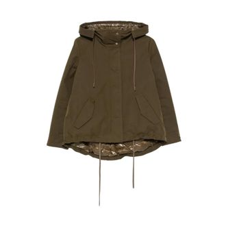 Herno Jassen, Dames, Groen, XL, Donsjas met capuchon