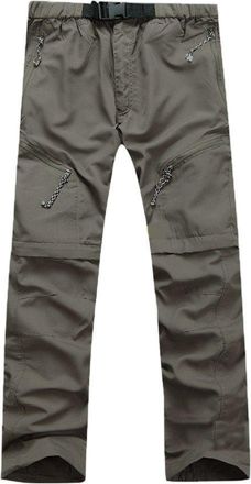 Generic Mens Outdoor Hiking Convertible Trousers, Walking Cargo Quick Dry Pants, Lightweight Running Work Climbing Camping Casual Pants, Removable Zip Off Spo