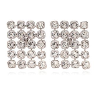 Balenciaga Oorbellen met glinsterende kristallen - Dames - Oorbellen - Grijs - ONE Size - Accessoires