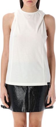 Courrèges White Hooded tank top