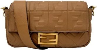 Fendi Pre-owned Vintage Leren Schoudertas - Dames - Vintage Schoudertas - Bruin - ONE Size - Leer - Vintage
