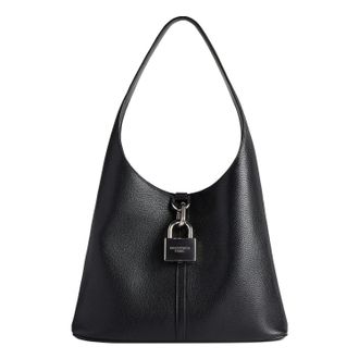Balenciaga (WMNS) Balenciaga Locker Medium North-south Hobo Bag Black 7716362AAWC1000