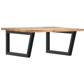 vidaXL Estante De Lavabo De Pared Acero Y Madera Maciza De Acacia Vidaxl