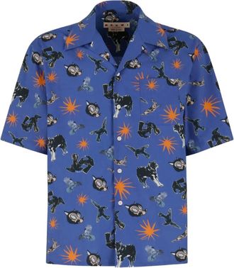 Marni Camicia A Maniche Corte Con Stampa-Uomo