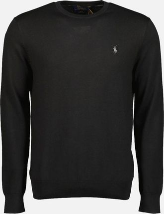 Ralph Lauren Mens Slim Fit Cotton Jumper - Navy - Size: 38